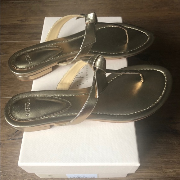 ALEXANDRE BIRMAN-AUTHENTIC NWTGold Leather Sandals - Picture 3 of 12